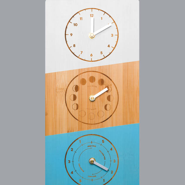 Bulldog Triple Dial Tide Clock